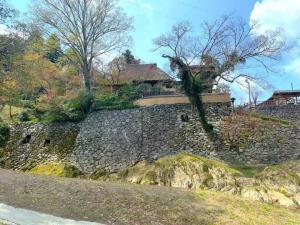 大洲城下町　蓬莱山(蓬莱島)からの臥龍山荘