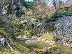 大洲城下町　蓬莱山(蓬莱島)からの臥龍山荘