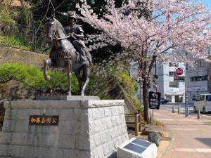 松山城 加藤嘉明公騎馬像