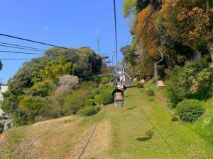 松山城 ロープウェイ・リフトからの景色