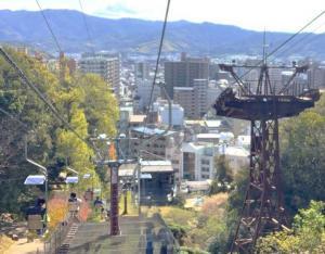 松山城 ロープウェイ・リフトからの景色
