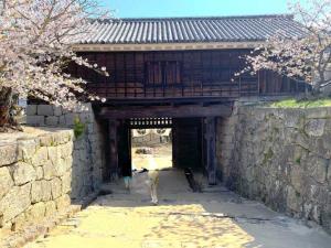 松山城 太鼓門内側