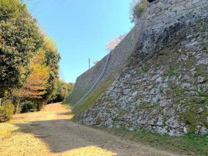 松山城 本丸北面の石垣