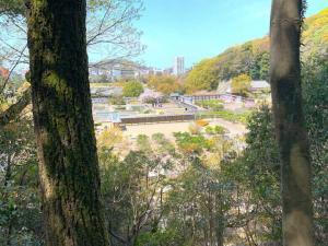 松山城 二之丸庭園内部 勝山亭付近より