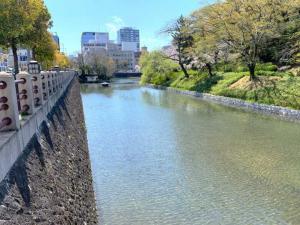 松山城 堀を拝見しつつ萬翠荘へ