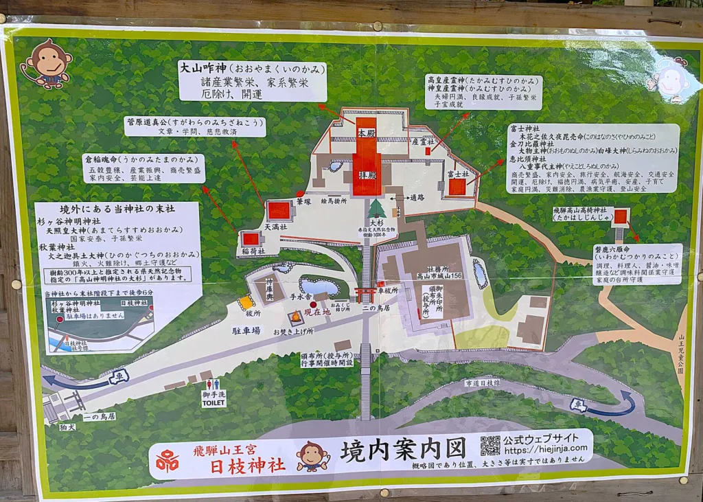 飛騨山王宮 日枝神社　境内図