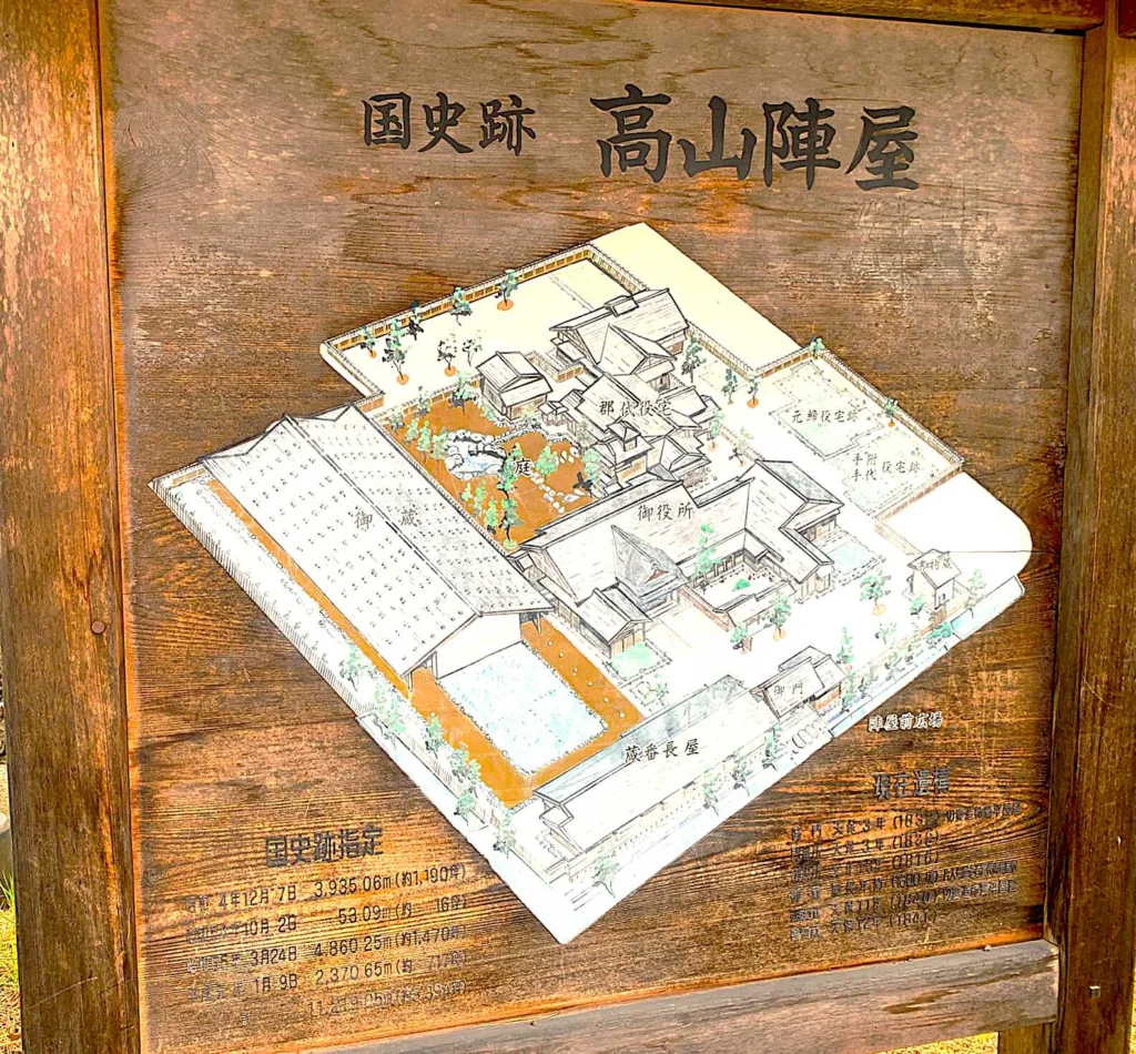 高山陣屋　鳥瞰図