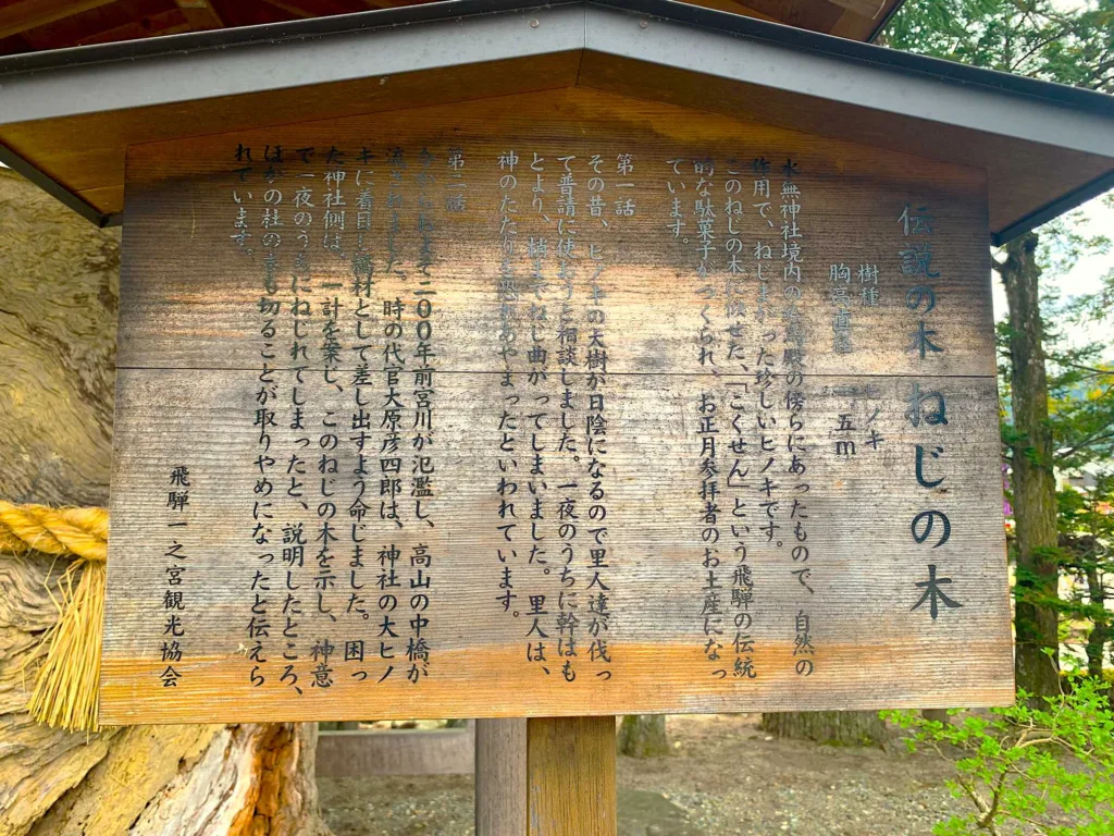 水無神社　ねじの木