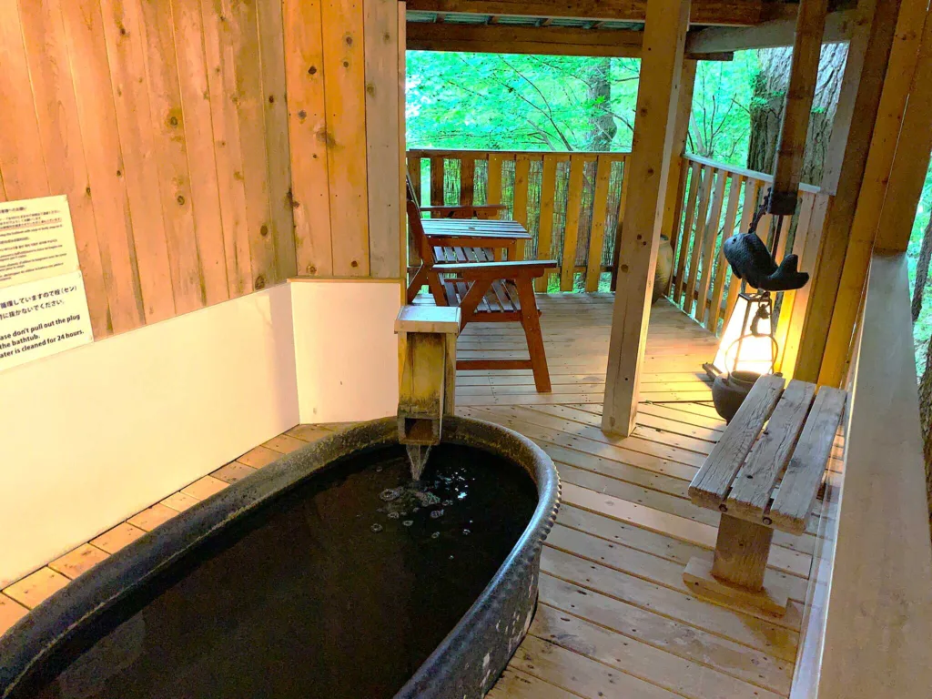 高山 二人静白雲(お世話になったお部屋の温泉露天風呂)