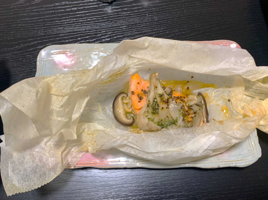 高山 二人静白雲(夕食初日)