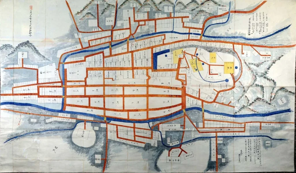 高山城・城下町絵図(高山市のHPより)