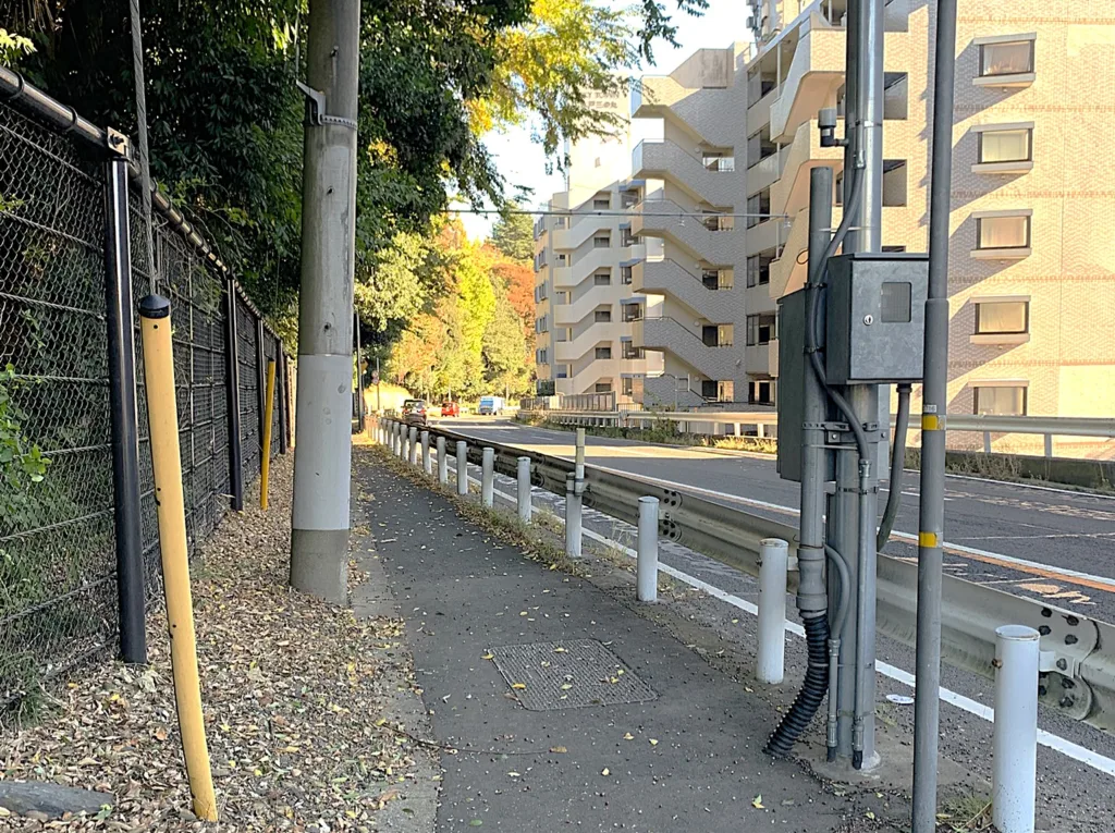 水戸城 本丸南側のヘリ(本丸の高低差確認できます…(51号線付近から))