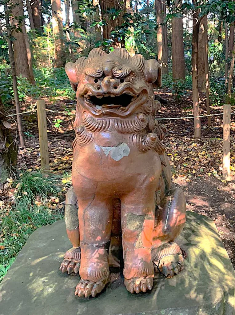 水戸常磐神社 備前焼狛犬