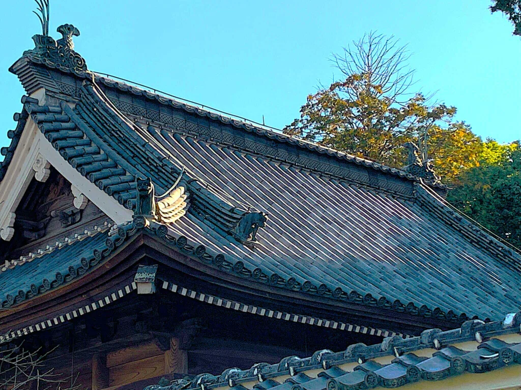 水戸城 弘道館・孔子廟(屋根に独特の狛犬?)