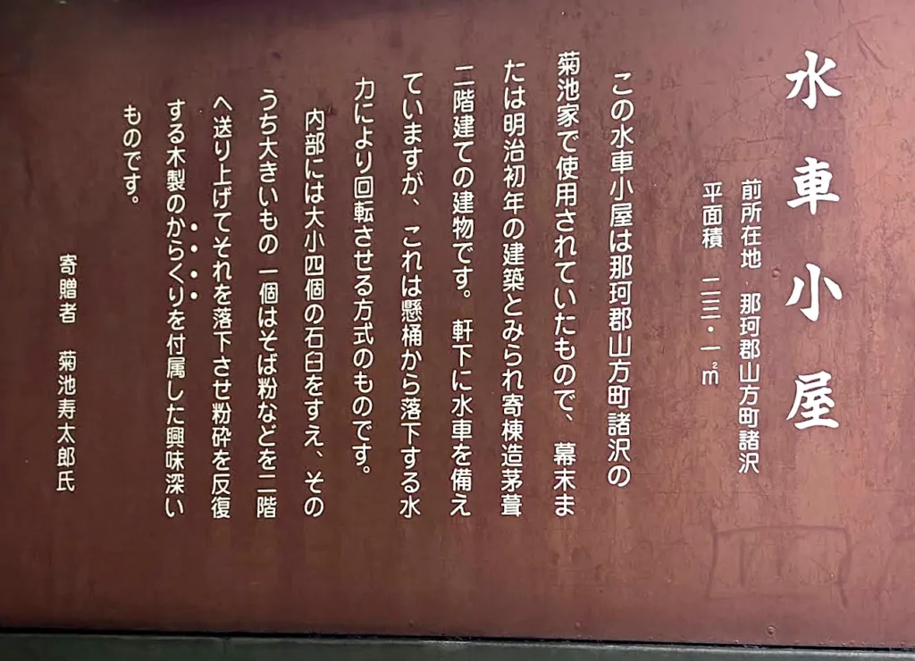 茨城県立歴史館の公園にある水車小屋
