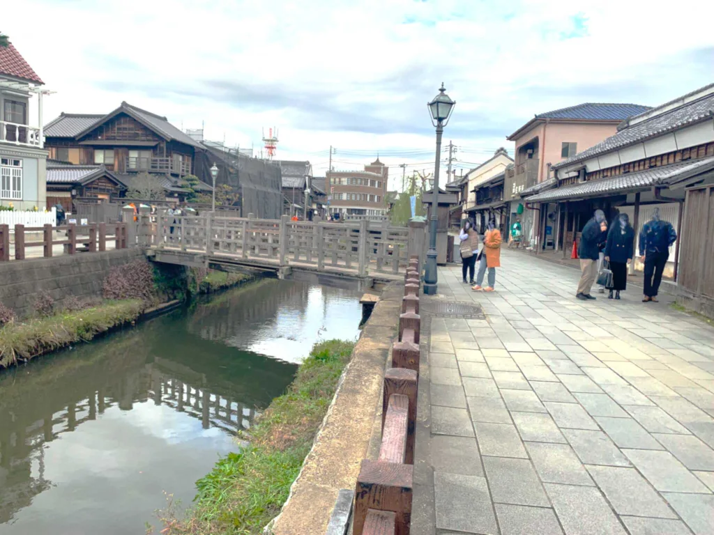 佐原の街並み 樋橋 小野川右岸より