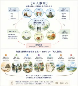 大人散策の概念図=本ブログを楽しんで頂く為の羅針盤