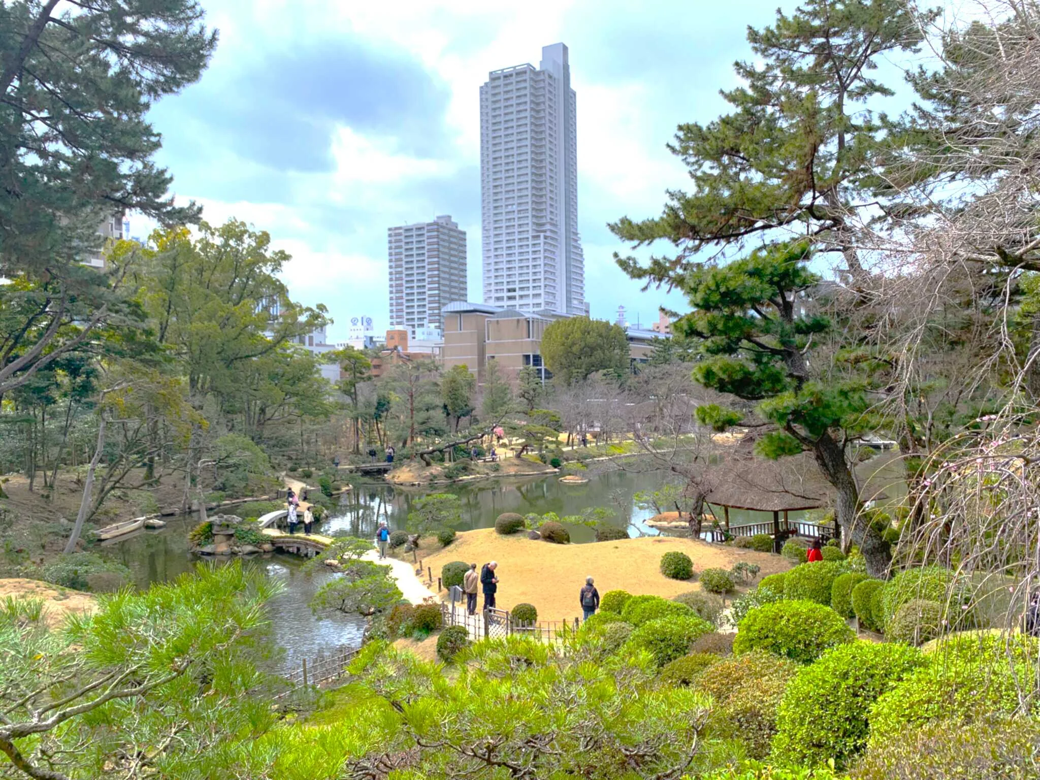 広島 縮景園 迎暉峰を西に降った付近