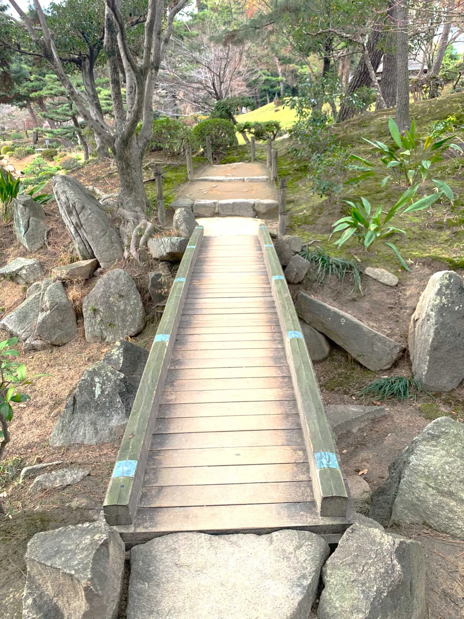 広島 縮景園 祺福山近くの橋(踏雲橋?)