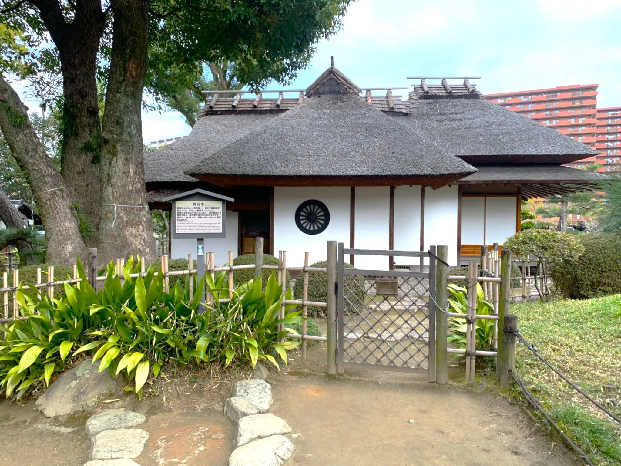 広島 縮景園・明月亭南側
