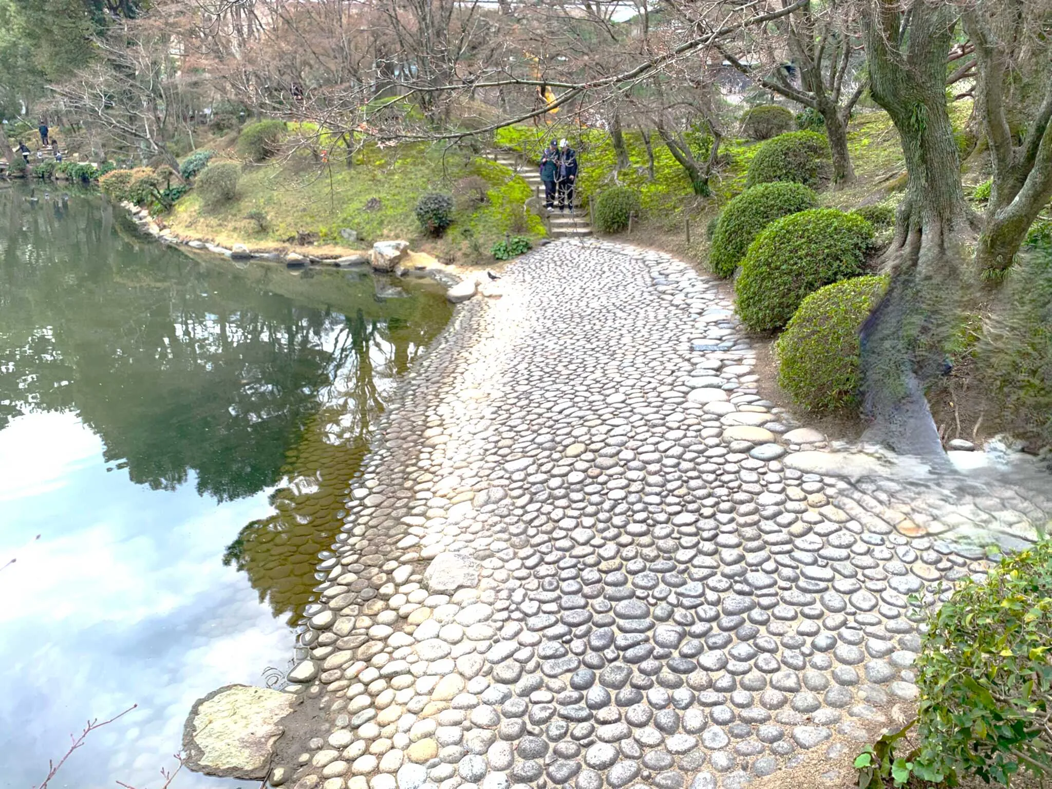 広島 縮景園・濯纓池西の浜洲