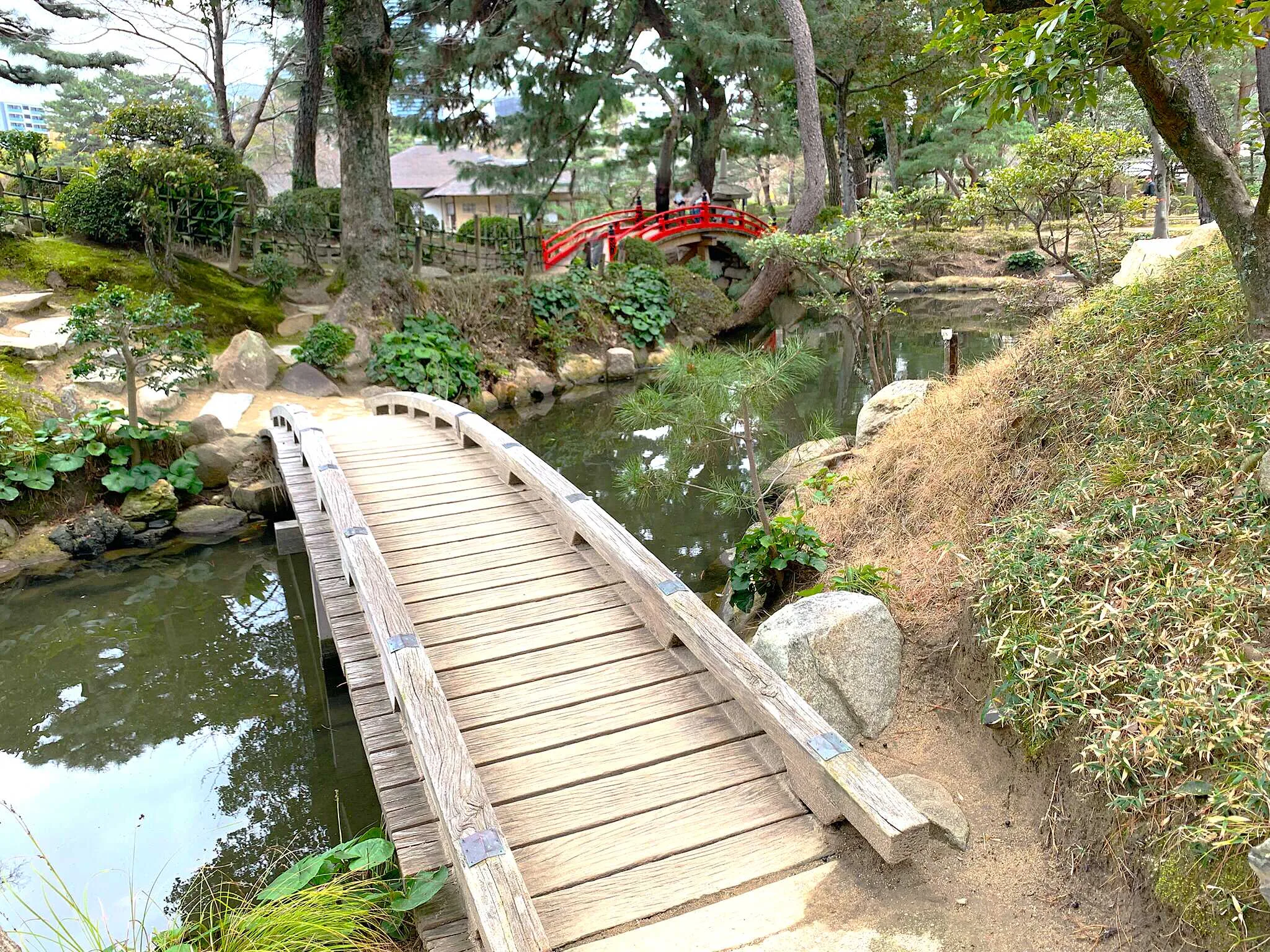 広島 縮景園・超然居へ向かう橋
