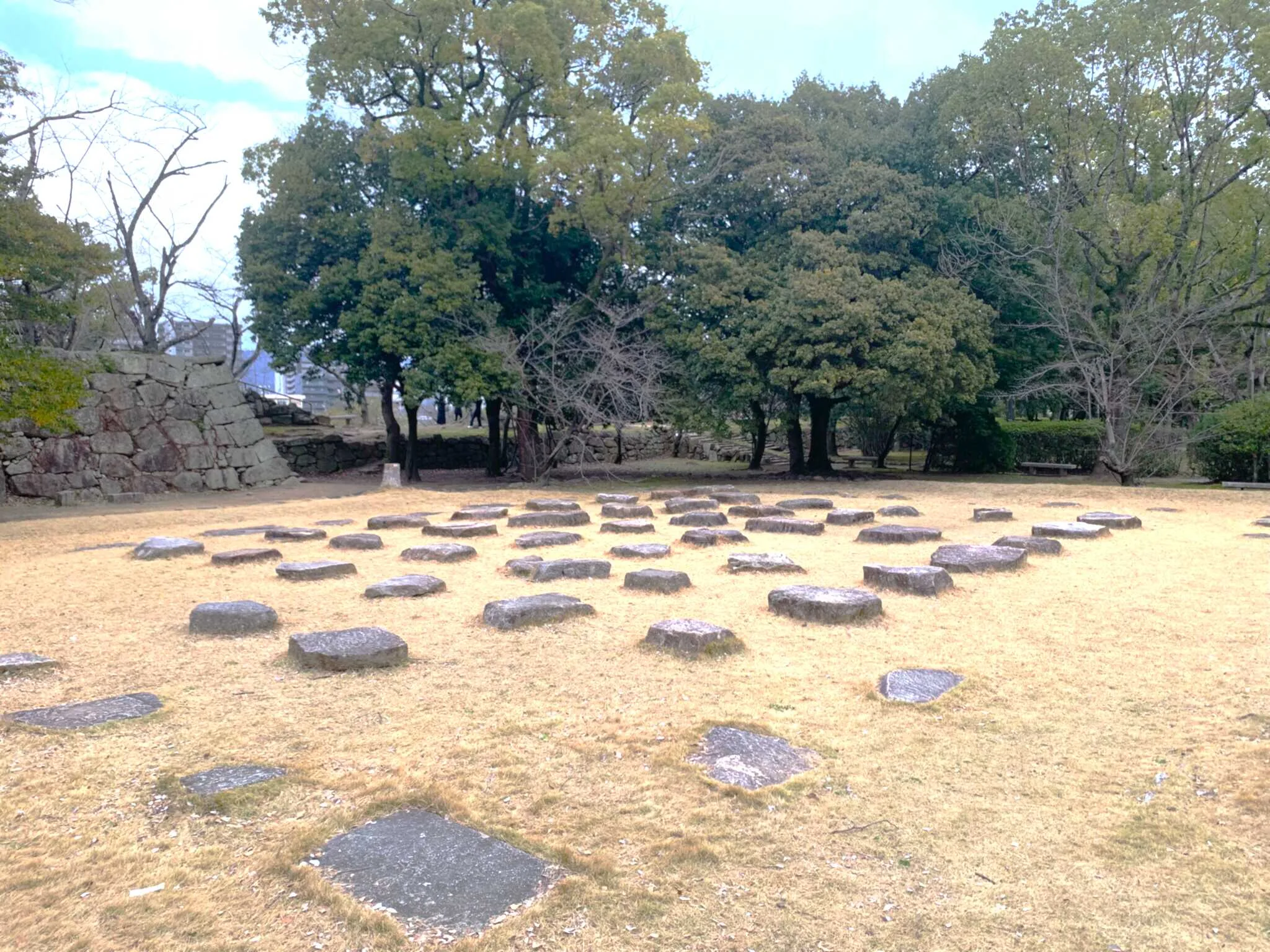 広島城 旧天守の礎石