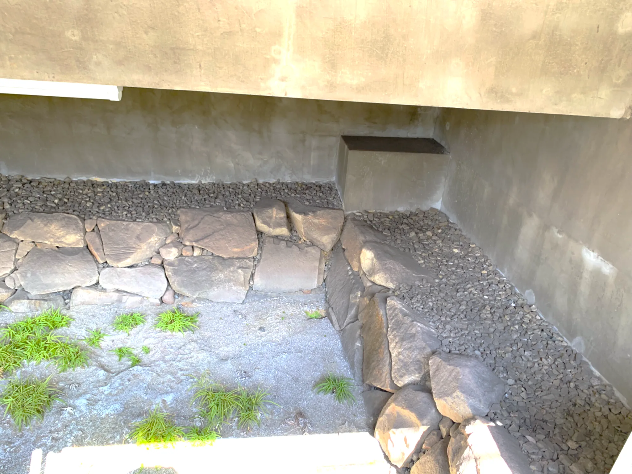 福山城 西外堀の石垣跡