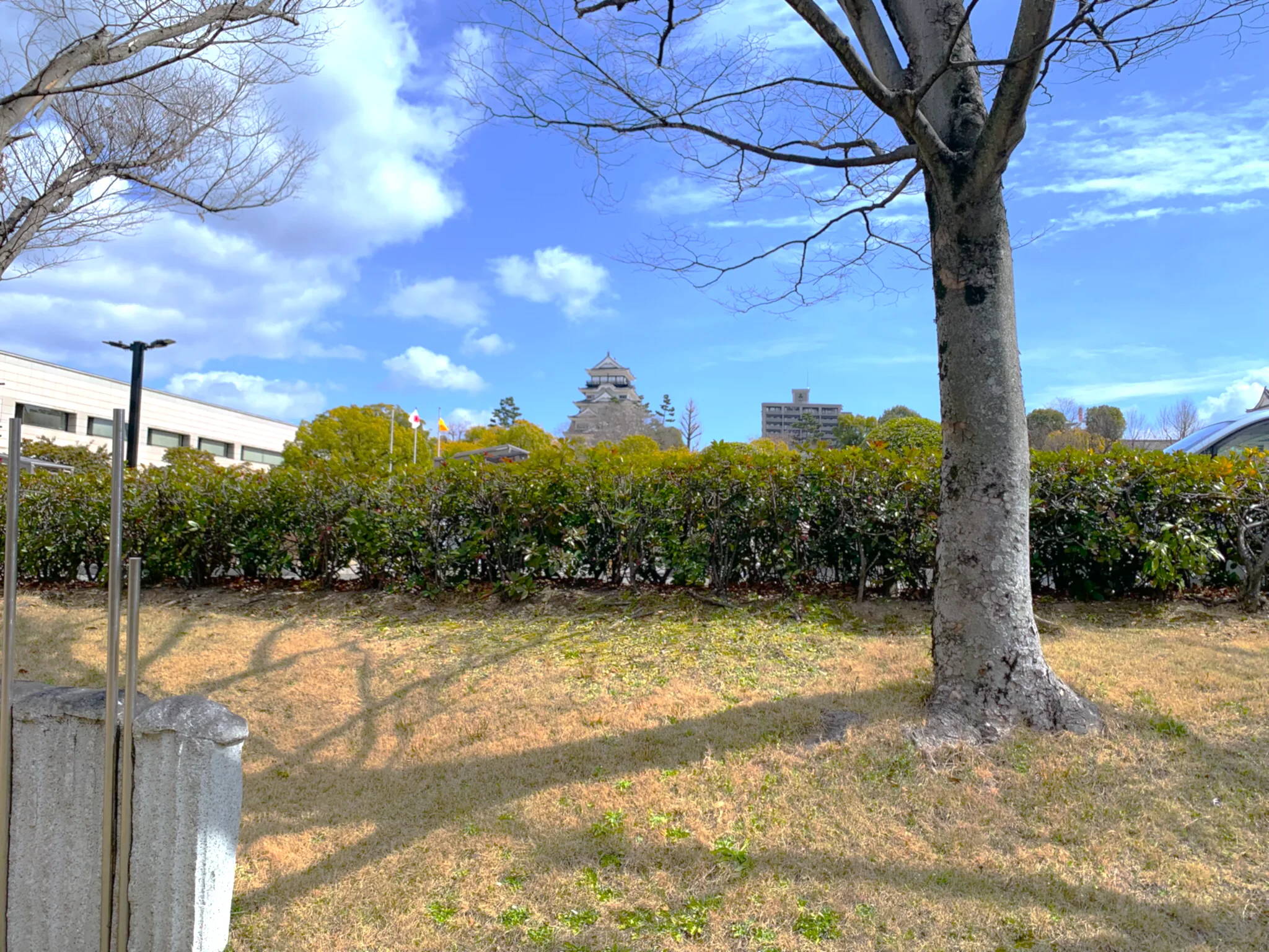 福山城 西外堀跡付近からの天守