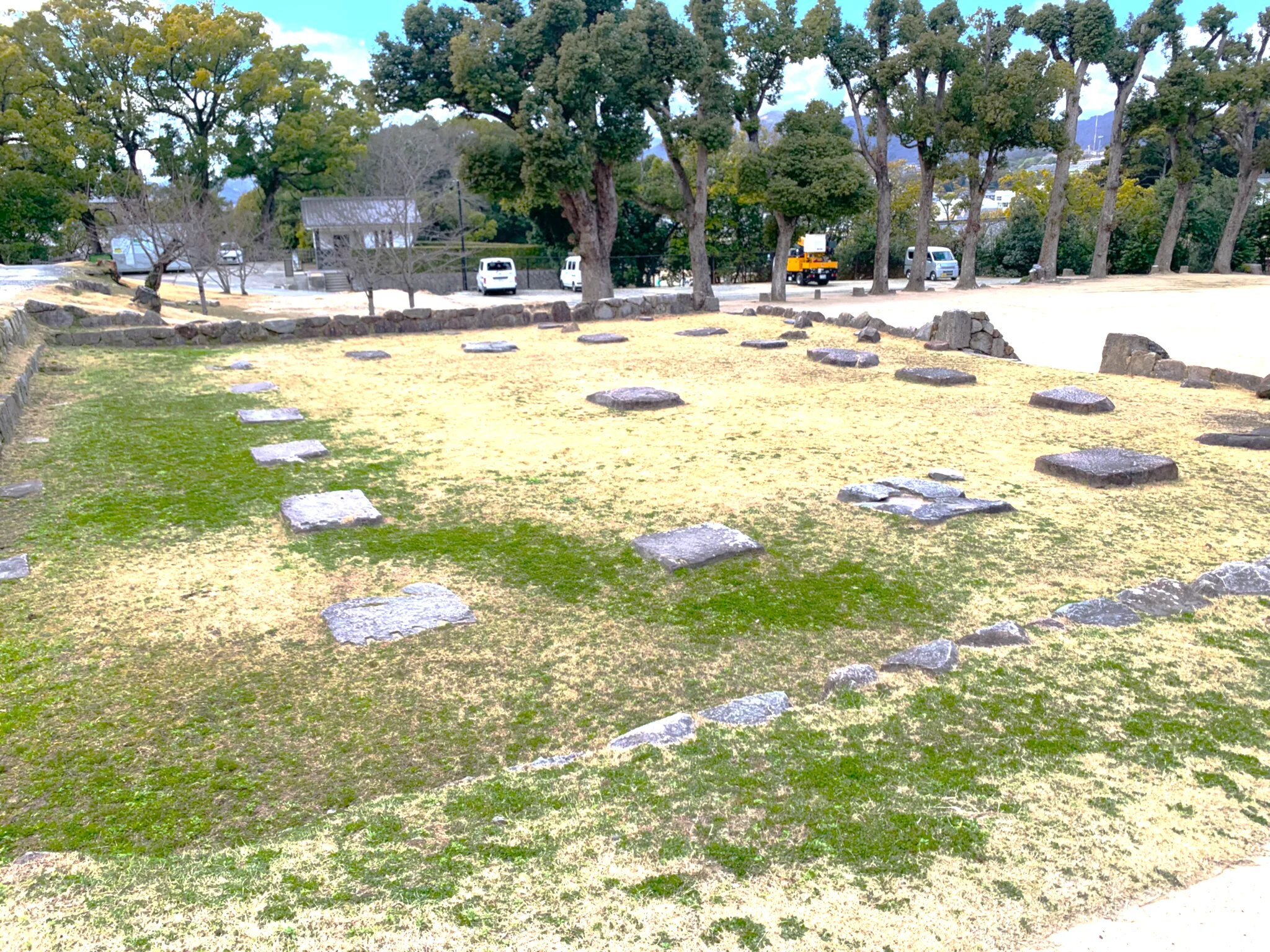 福山城 旧天守の礎石