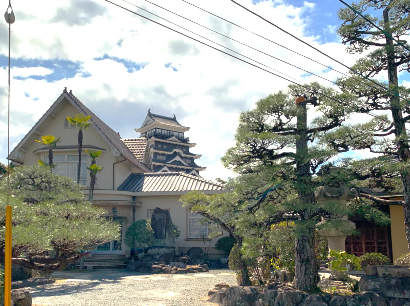 福山城 福寿会館と天守