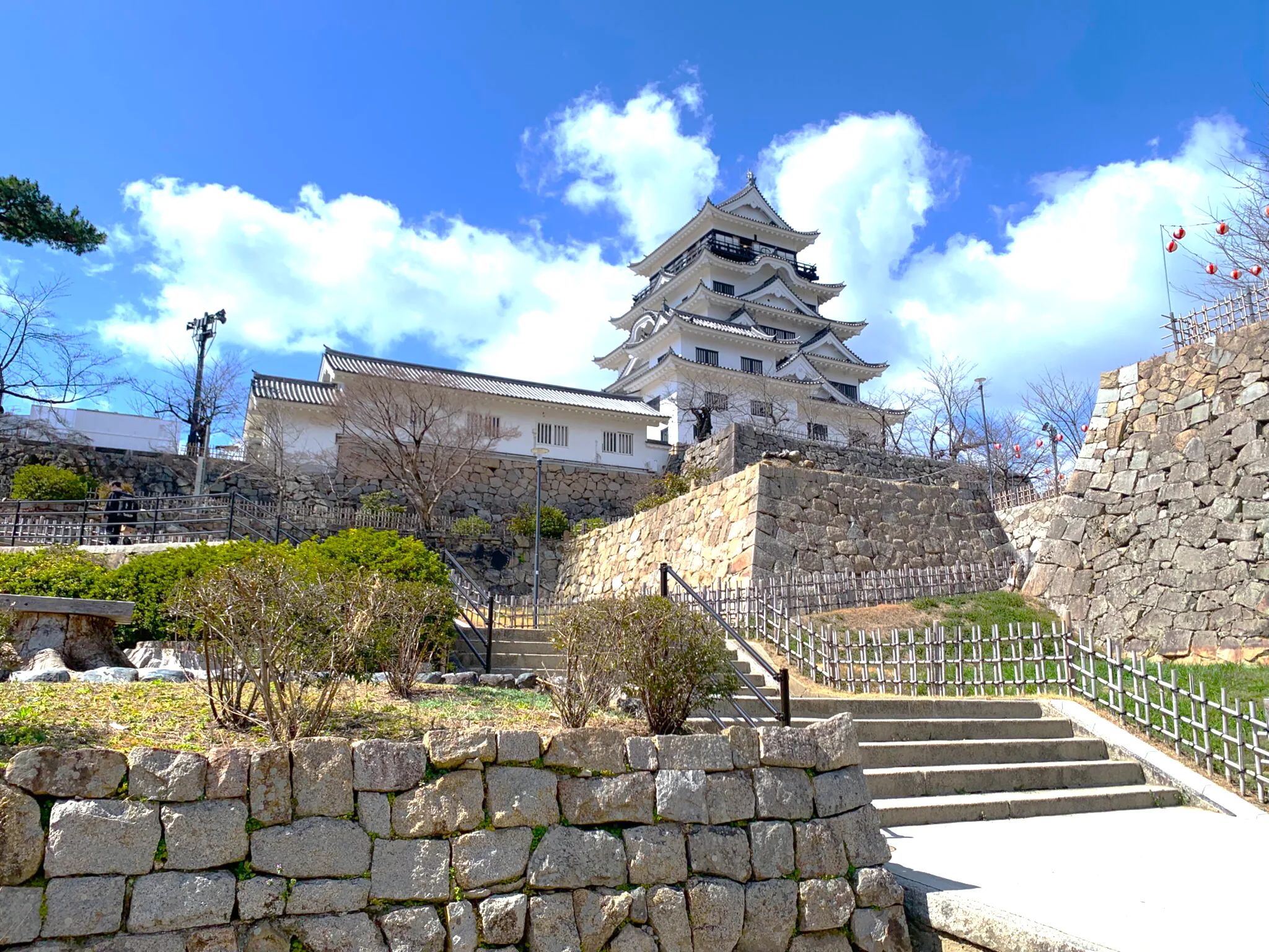 福山城 天守(南東(三の丸?):東坂三階櫓跡・東揚楯御門跡・鹿角菜櫓跡の東から)