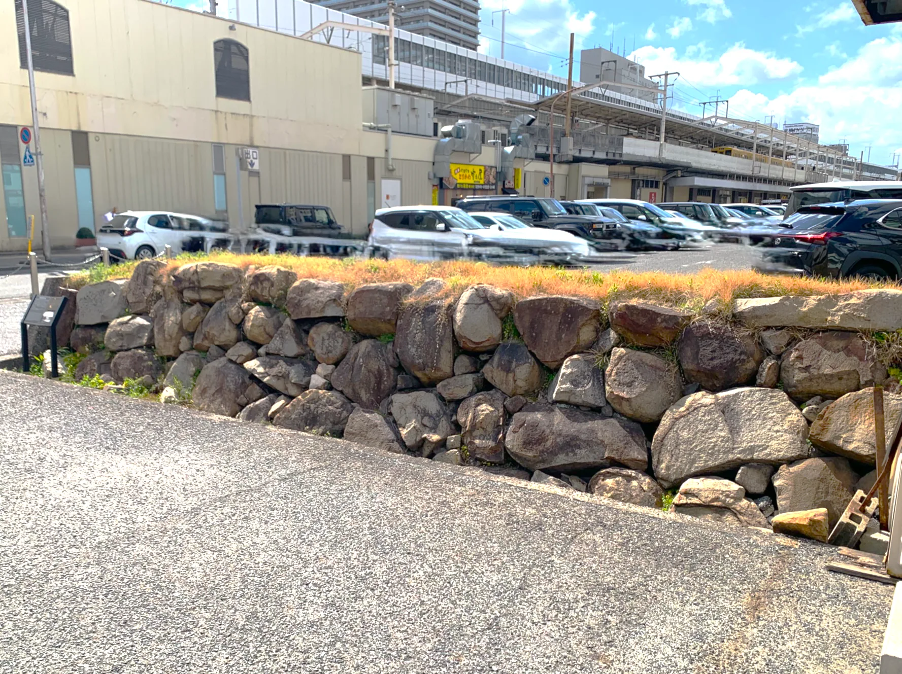 福山城 東側外堀石垣